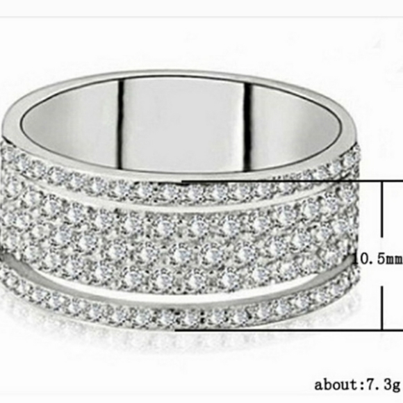 NEW 925 STERLING SILVER MULTI ETERNITY RING - Picture 4 of 4